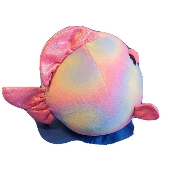 Ty 2014 Beanie Ballz Rainbow Pastel Tie Dye  Fish Retired Approx 5" - Picture 4 of 14
